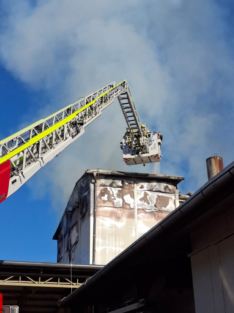 Brand einer Getreide-Trocknungsanlage in Unterlungitz